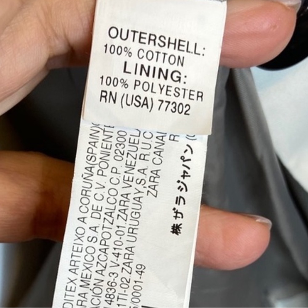 Zara Womens Basic Outerwear Big Button Short Tren… - image 7